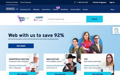 1&1 IONOS Cloud website screenshot