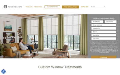 3 Day Blinds website screenshot