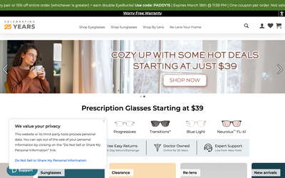 39DollarGlasses website screenshot