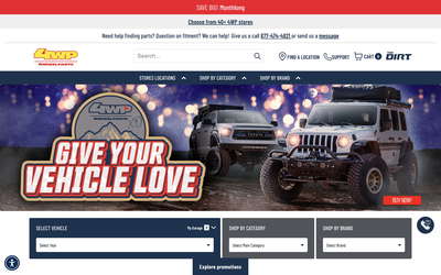 4 Wheel Parts website screenshot