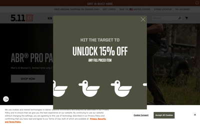 5.11 Tactical website screenshot