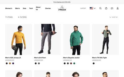 7mesh Industries website screenshot