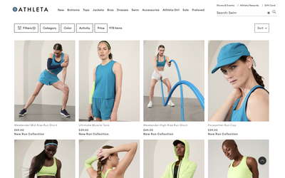 Athleta website screenshot