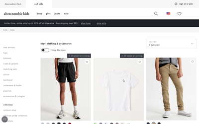 Abercrombie & Fitch website screenshot