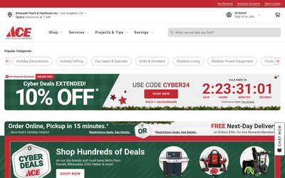 Ace Hardware website screenshot