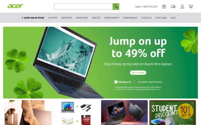 Acer Store website screenshot