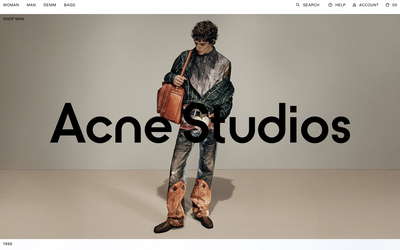 Acne Studios website screenshot