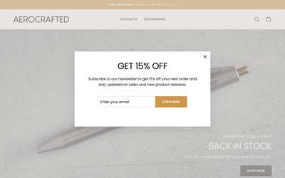 Aerocrafted website screenshot