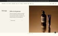 Aesop website screenshot