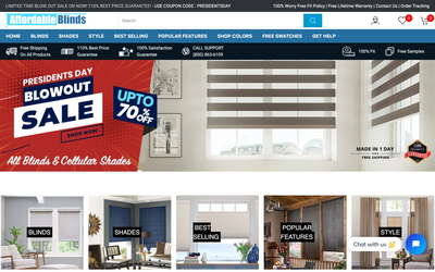 Affordable Blinds website screenshot