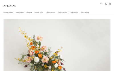 Afloral website screenshot