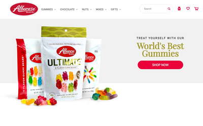 Albanese Confectionery website screenshot