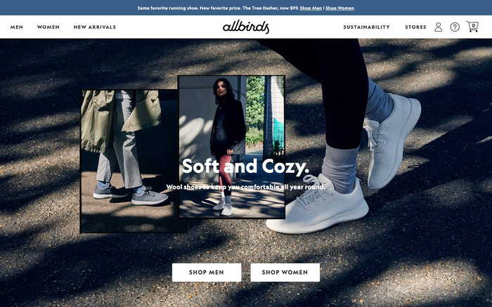 Allbirds screenshot