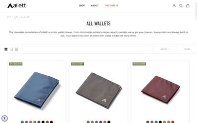 Allett website screenshot