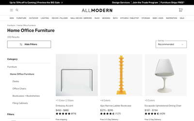 AllModern website screenshot