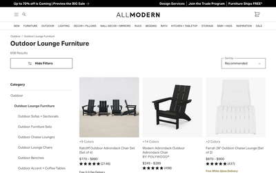 AllModern website screenshot