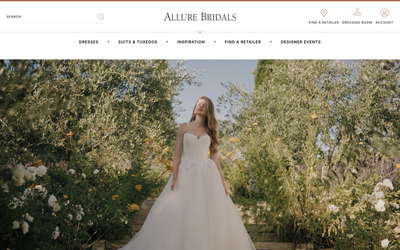 Allure Bridals website screenshot