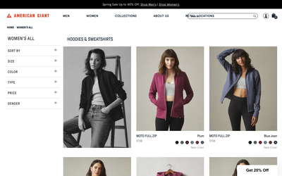 American Giant website screenshot