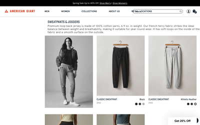 American Giant website screenshot