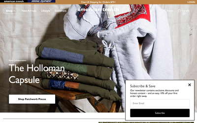 American Trench website screenshot