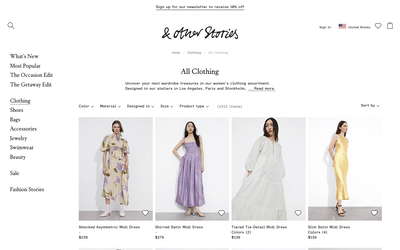 & Other Stories website screenshot