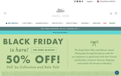 Angel Dear website screenshot