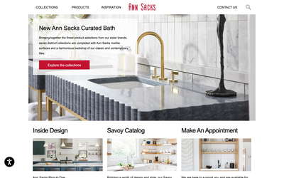 ANN SACKS website screenshot