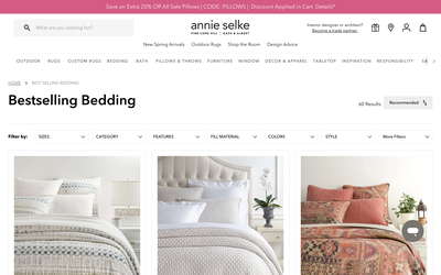 Annie Selke website screenshot