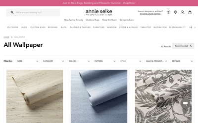 Annie Selke website screenshot