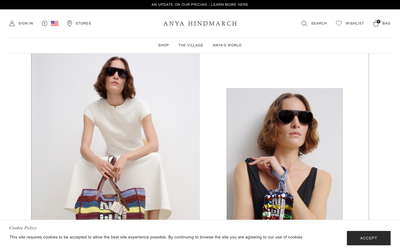 Anya Hindmarch website screenshot