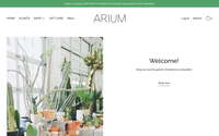 ARIUM BOTANICALS website screenshot
