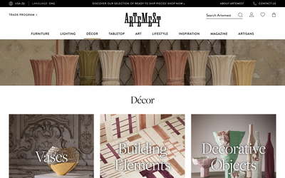 Artemest website screenshot