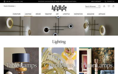 Artemest website screenshot