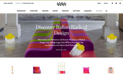 Artemest website screenshot