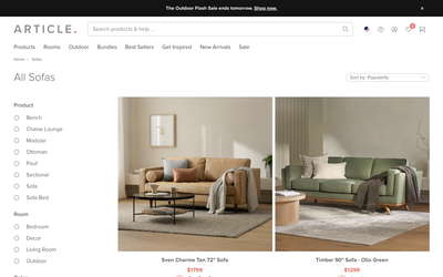 Article website screenshot