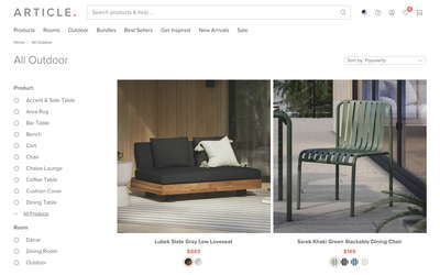 Article website screenshot