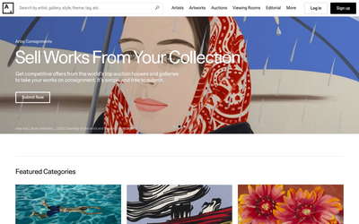 Artsy website screenshot