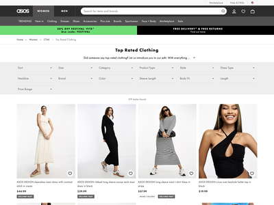 ASOS website screenshot