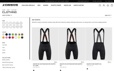 ASSOS of Switzerland website screenshot