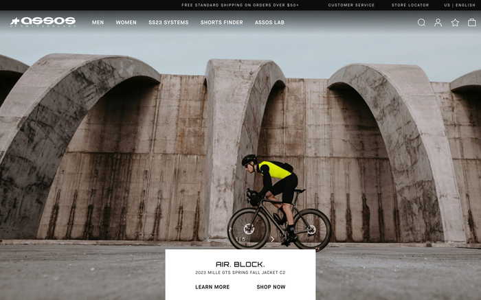 ASSOS of Switzerland screenshot
