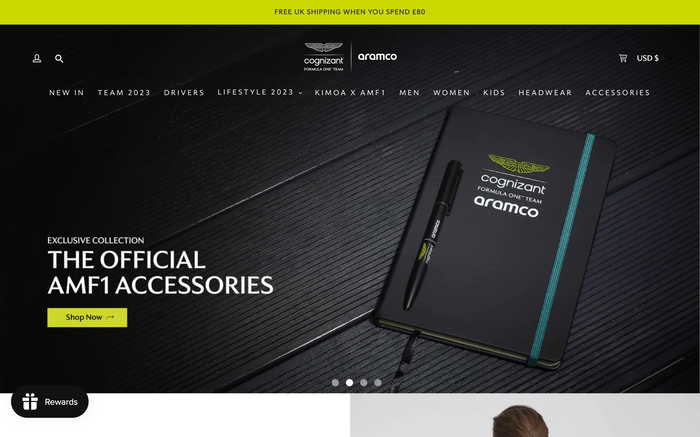 Aston Martin F1 Store screenshot