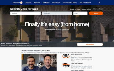 Autotrader website screenshot