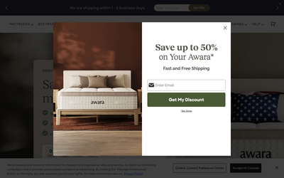 Awara Sleep website screenshot