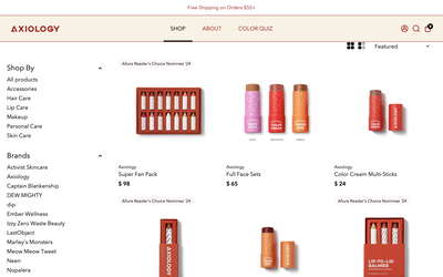 Axiology website screenshot