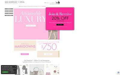 Bag Borrow or Steal website screenshot