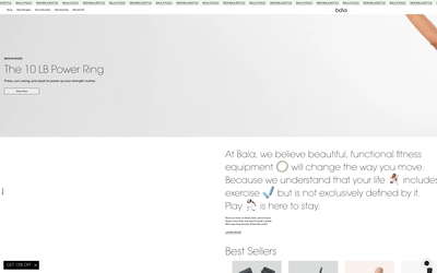 Bala website screenshot