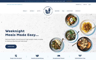 Balanced Bites website screenshot