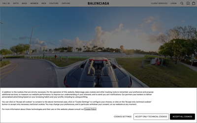 Balenciaga website screenshot