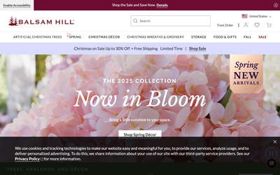 Balsam Hill website screenshot