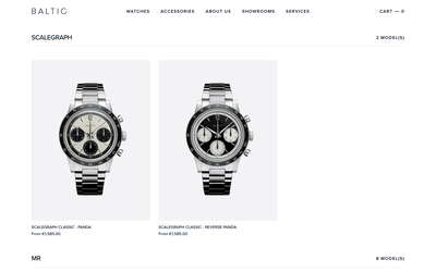 Baltic Watches website screenshot